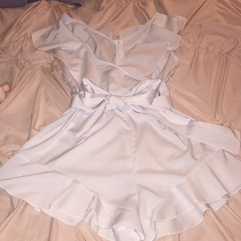 White ruffle romper!